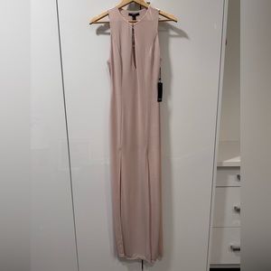 Blush maxi dress with slits NWT